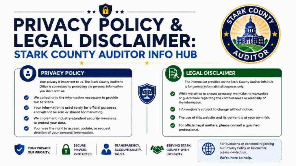 Privacy Policy & Legal Disclaimer: Stark County Auditor Info Hub