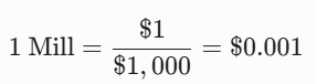 Millage rate formula